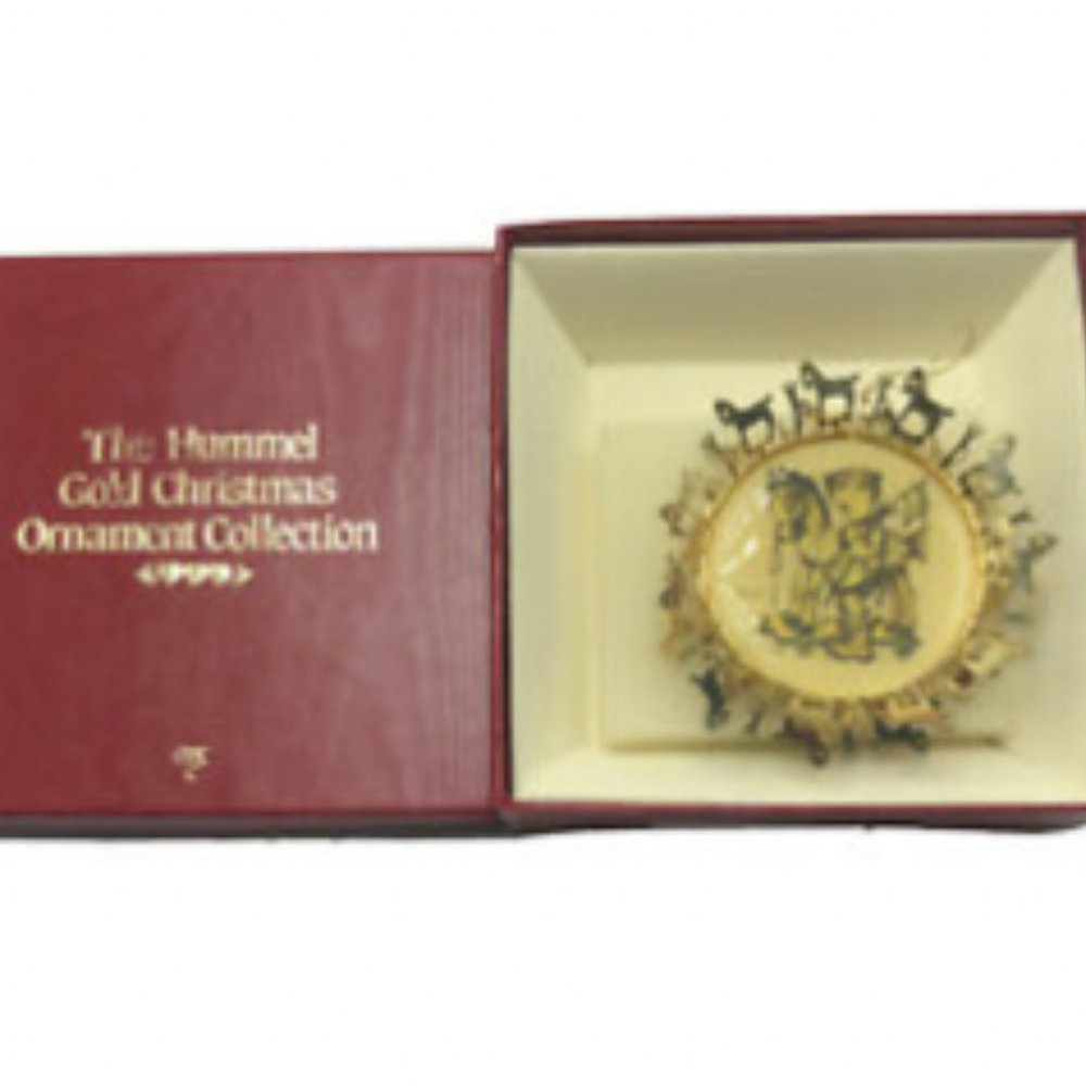 Hummel 24kt Gold Finished Filigree Christmas Ornament Prayer Before Battle